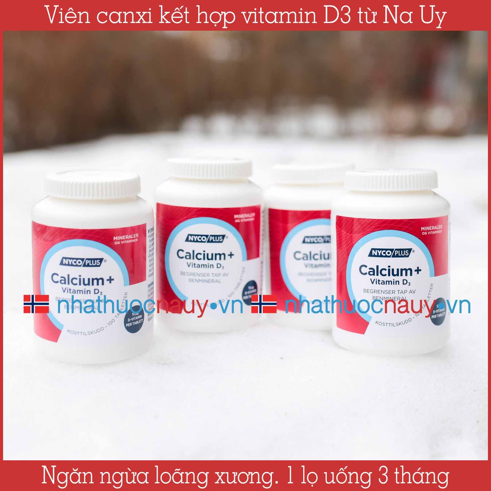 [Chính hãng] Nycoplus Calcium+ Vitamin D3 Viên uống canxi vitamin D3 nhathuocnauy.vn