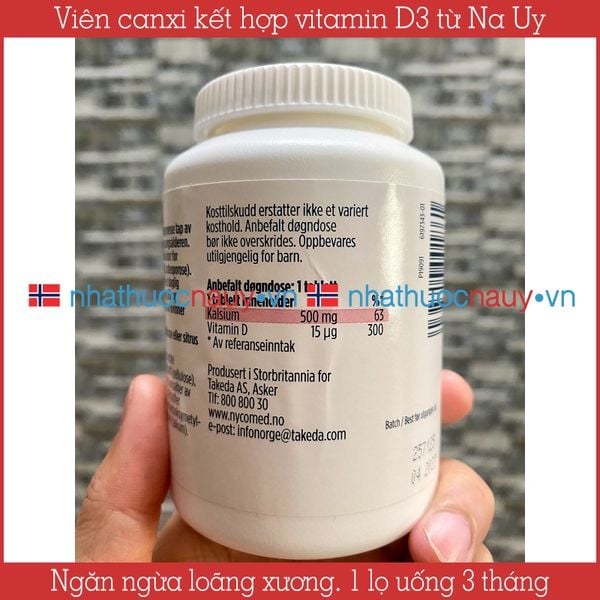 Viên uống canxi kết hợp vitamin D3 | Nycoplus Calcium+ Vitamin D3
