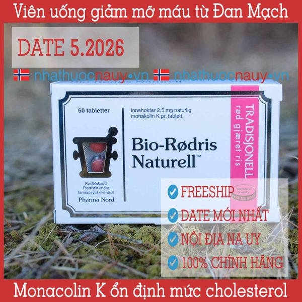 [Chính hãng] Bio-Rodris Naturell | Viên uống giảm mỡ máu từ Đan Mạch