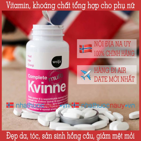 Complete Multi Kvinne | Viên uống 13 vitamin, 8 khoáng chất cho phụ nữ