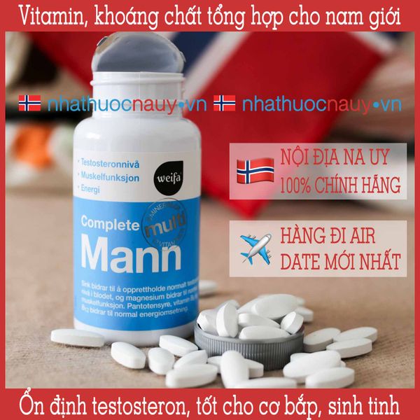 Complete Multi Mann | Viên uống 13 vitamin, 8 khoáng chất cho nam giới