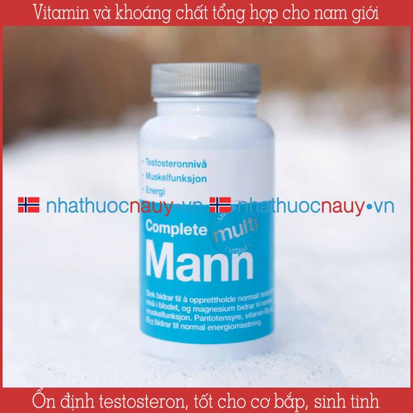 Complete Multi Mann | Viên uống 13 vitamin, 8 khoáng chất cho nam giới