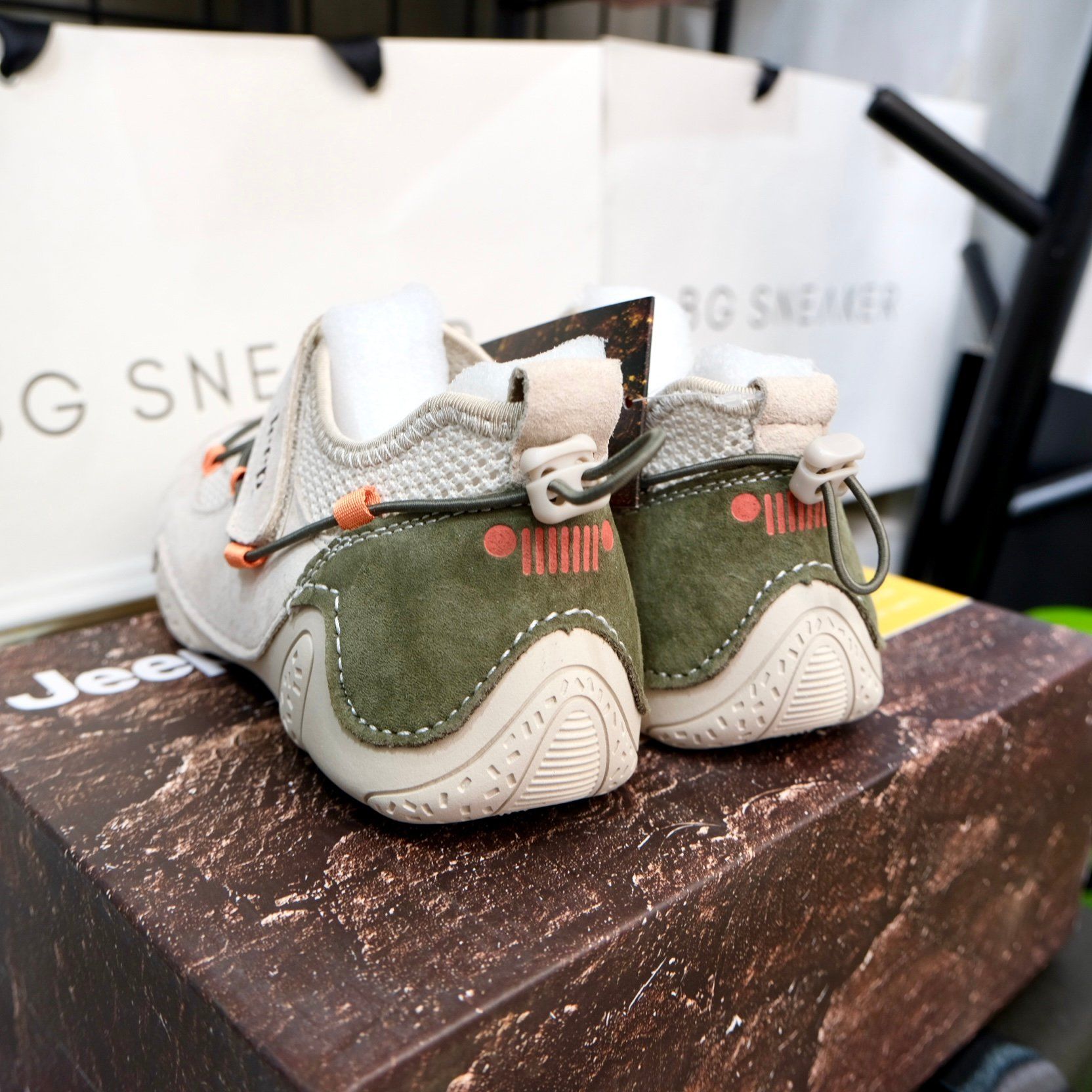  Giày Jeep Lifestyle Shoes Women ’s Low-top Begie Green  [ PX241WAS932 ] 