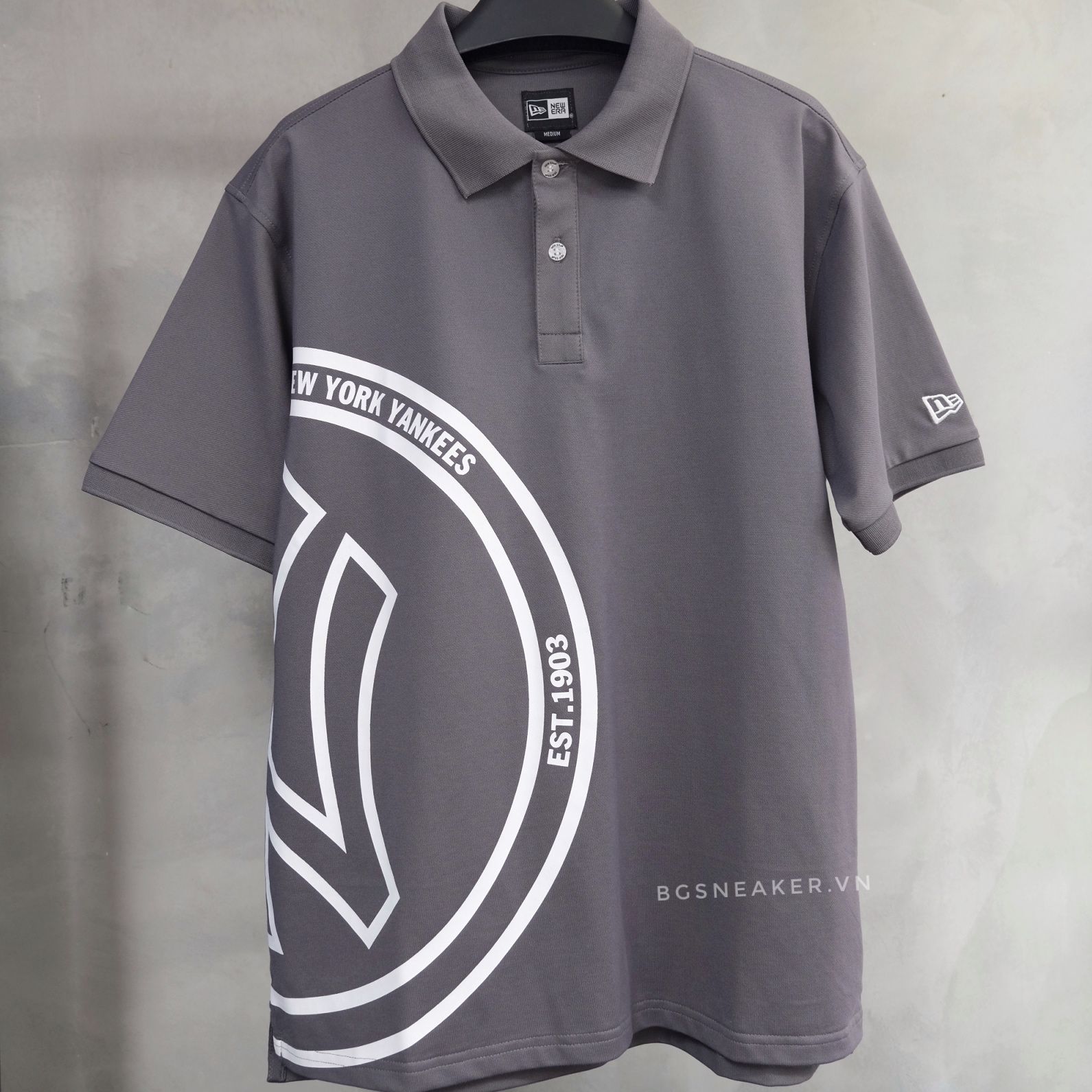  Áo Thun Polo New Era Yankee Grey White 13533671 