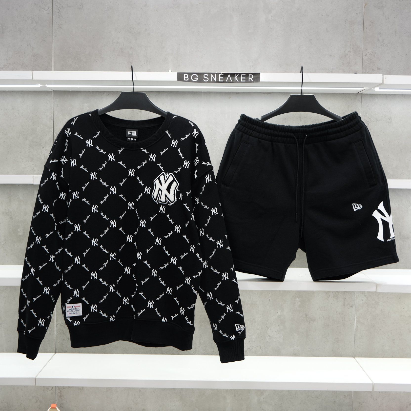  Áo Sweater New Era MLB Yankees Mono Black 13555574 