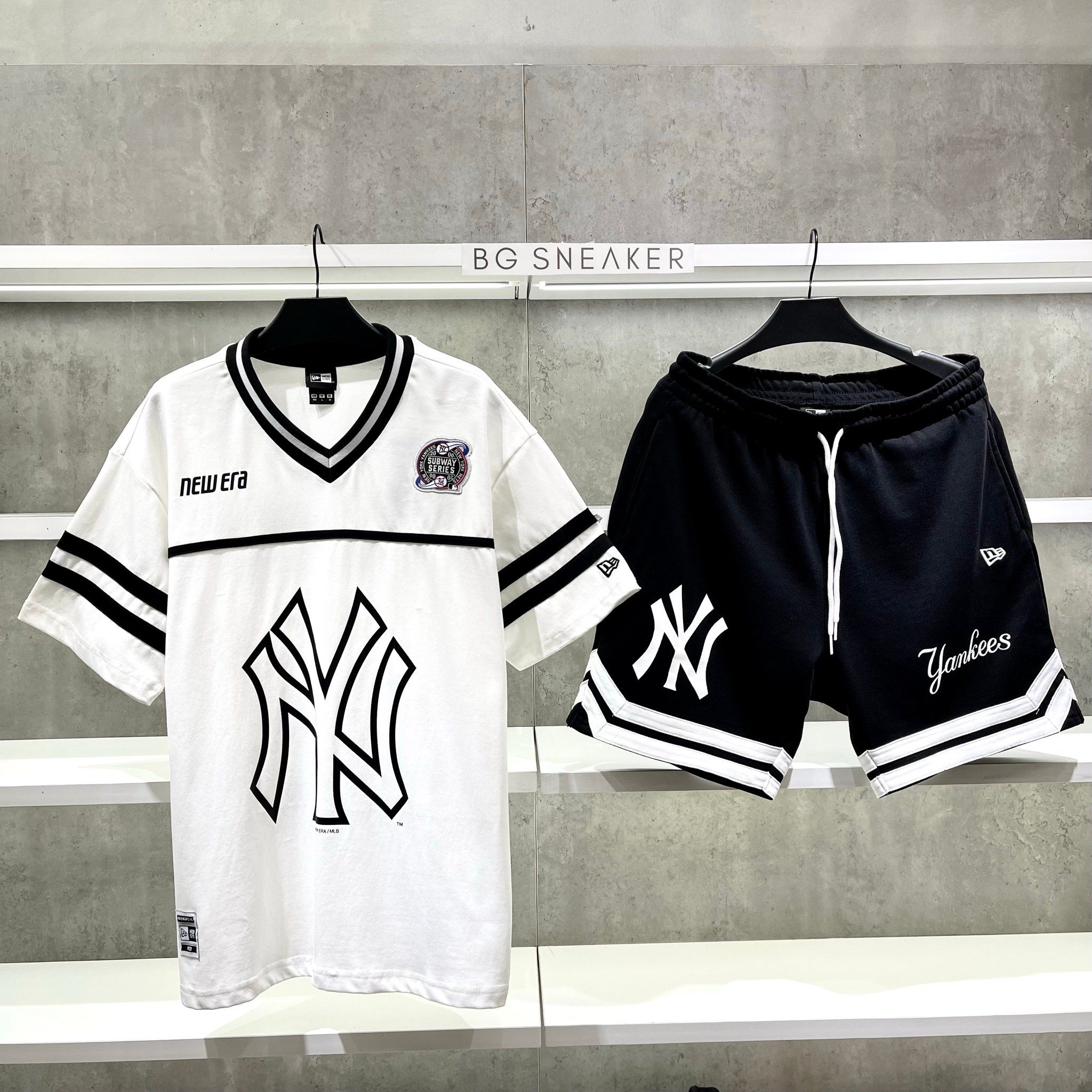  Áo Thun New Era Jersey Subway Series New York Yankees Big Logo White  13505021 
