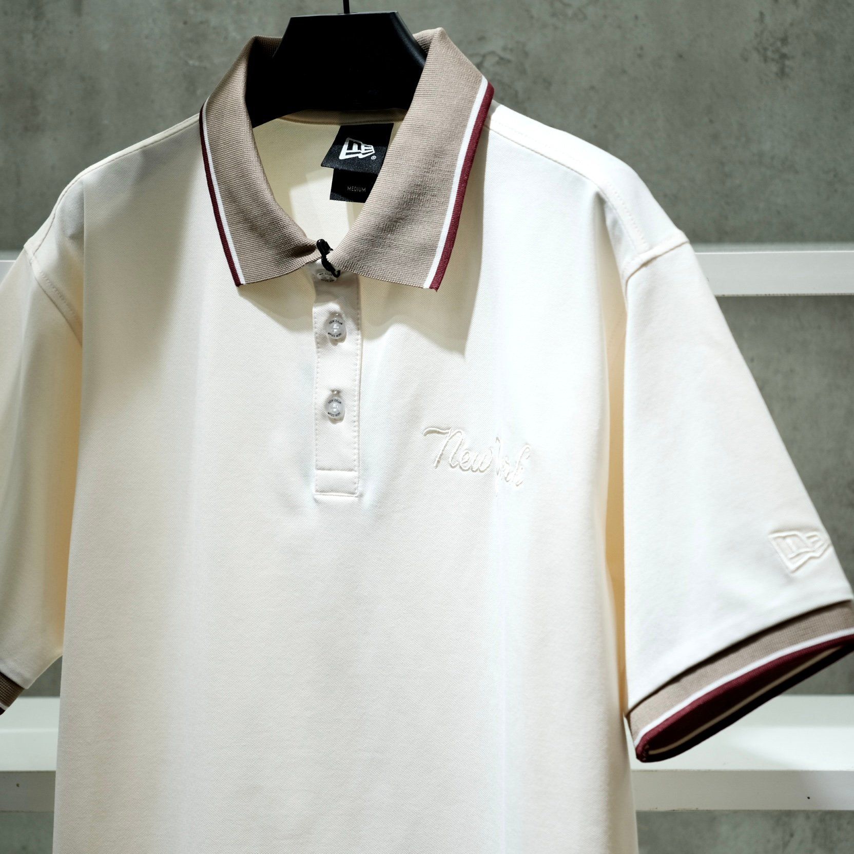  Áo Polo New Era New York Yankees Begie Cream red 17788545 