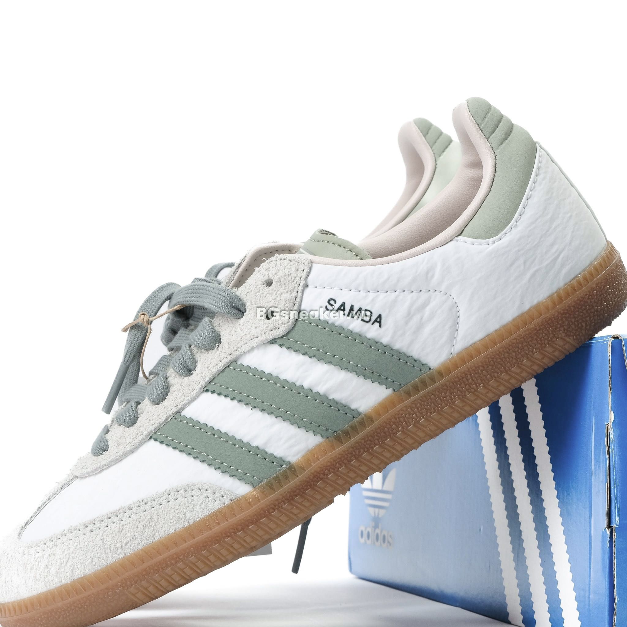  Giày ADIDAS SAMBA OG  Cloud White Green  [ ID0492 ] 