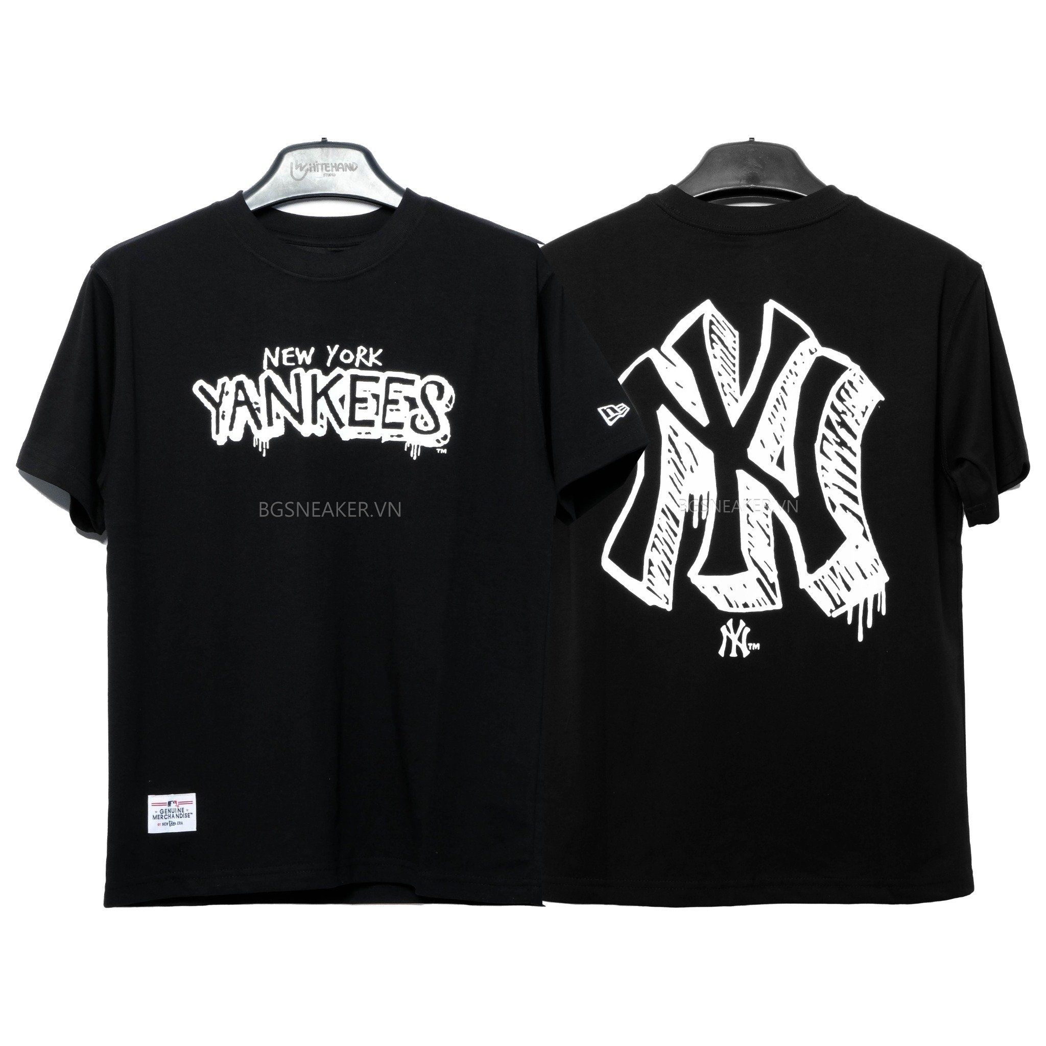  Áo thun New Era NEW YORK YANKEE BLACK WHITE 13789567 