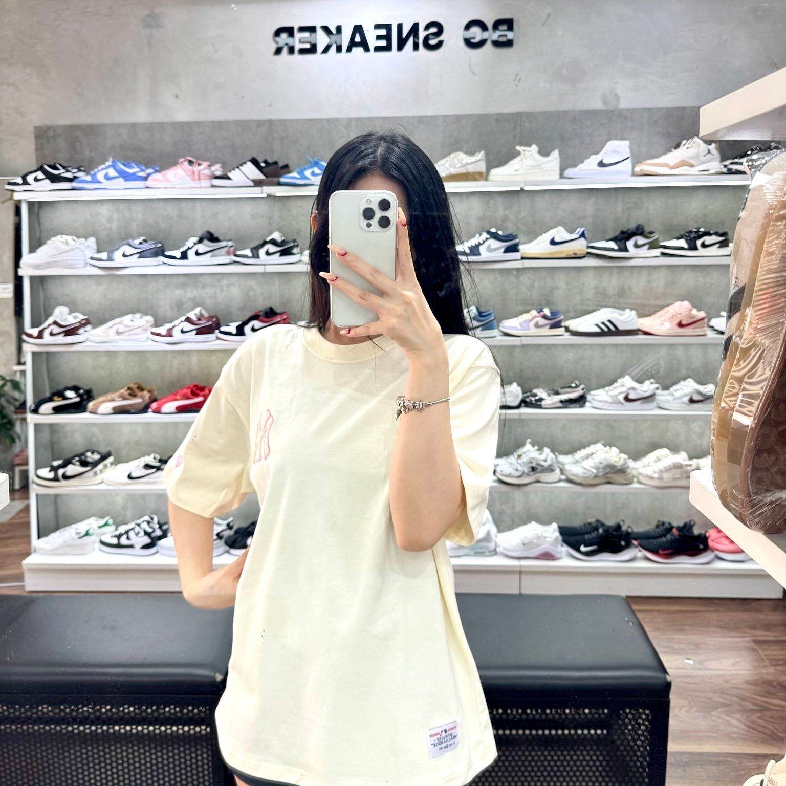  Áo Thun New Era NY Cream Pink 13225493 