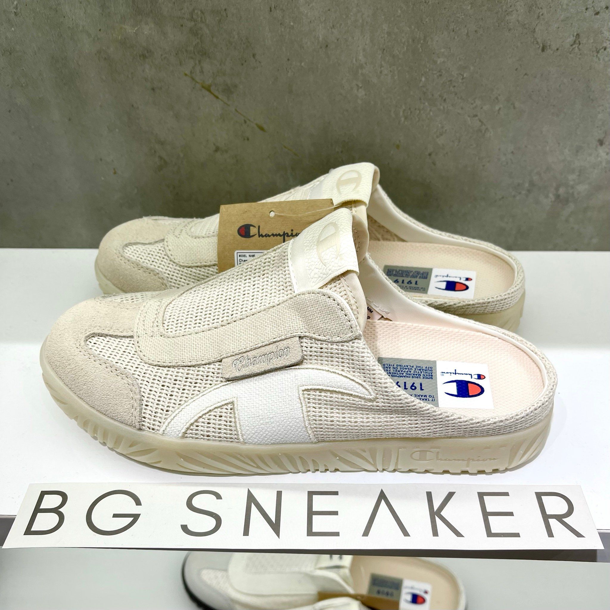  GIÀY Champion Champ T-Trainer Mule Cream White  U5BFASW01F3 