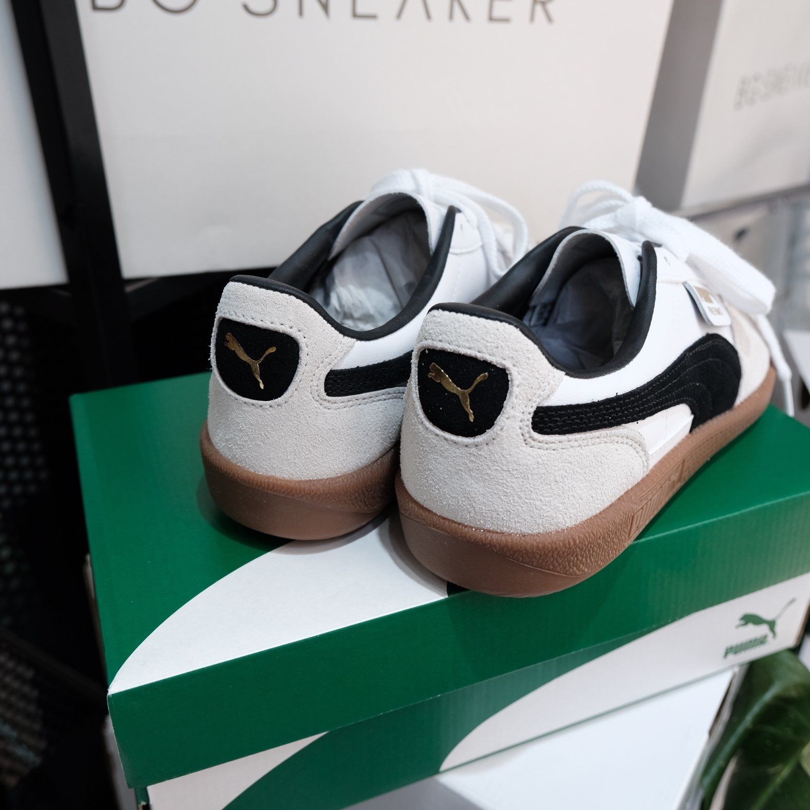  Giày Puma Palermo Leather White  Vapor Grey  397647-01 