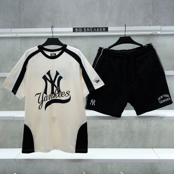  Áo thun New Era  Yankees Cream Black 12224586 