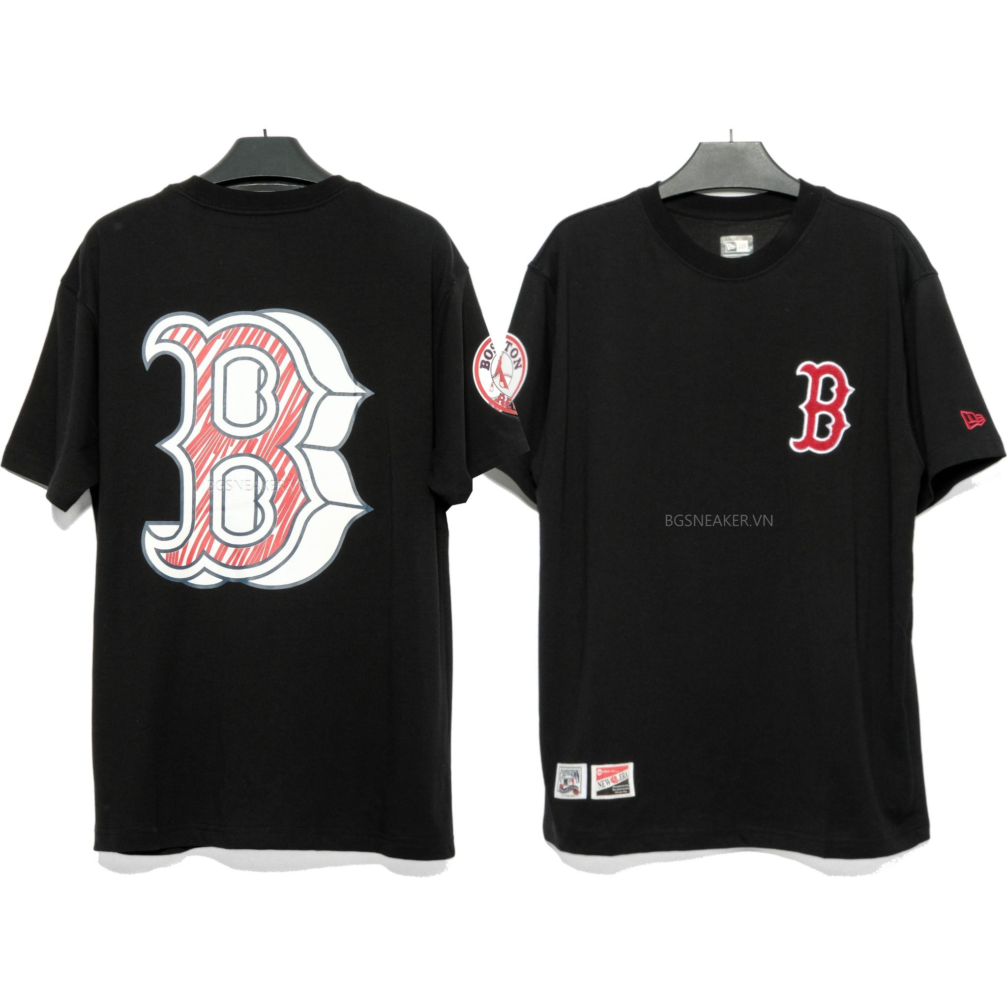  Áo Thun New Era  Boston Red Sox Black Logo Paint 14785688 
