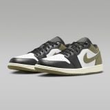  Giày Nike Air Jordan 1 Low Black Toe Medium Olive 553558-092 