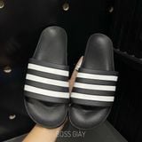  ADILETTE AQUA SLIDE BLACK WHITE [ F35543 ] 