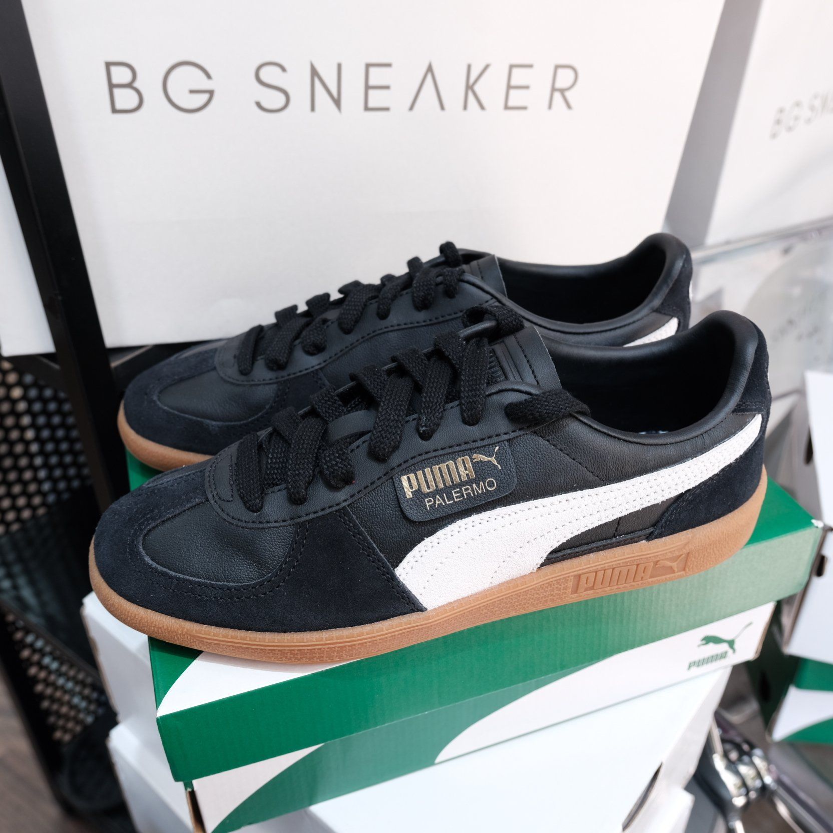  Giày Puma Palermo Black Feather Grey Gum 397647-03 