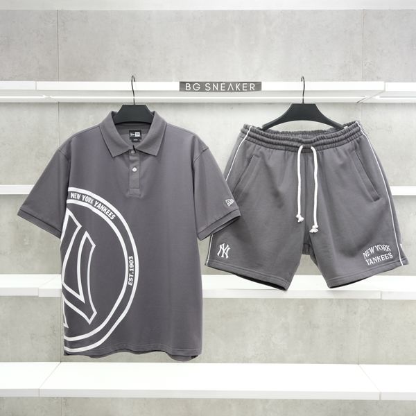  Áo Thun Polo New Era Yankee Grey White 13533671 