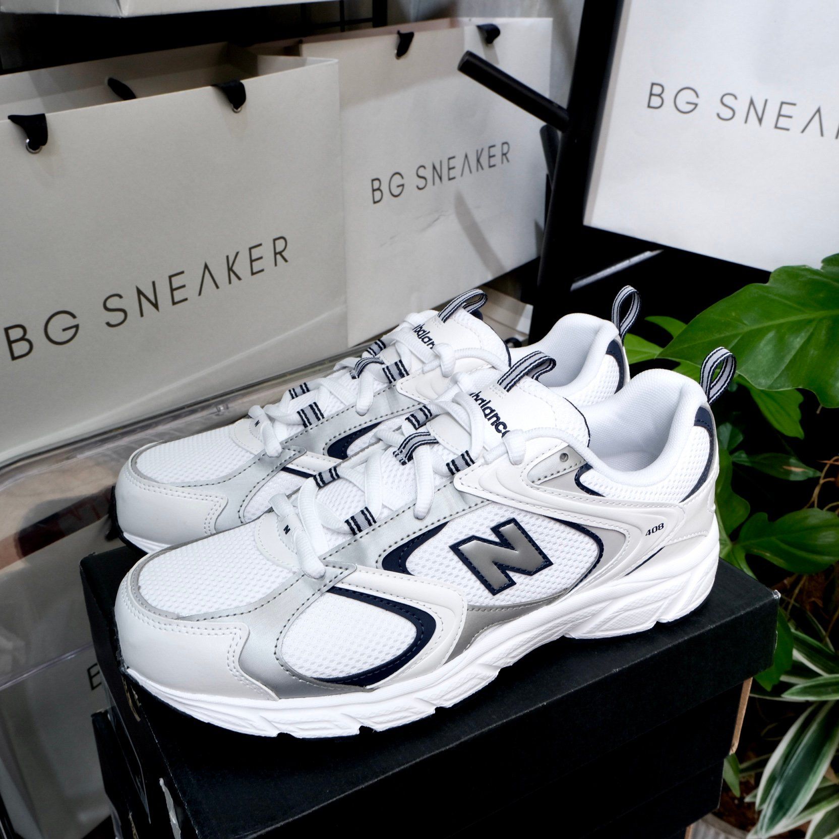  Giày New Balance 408 White Silver ML408A 