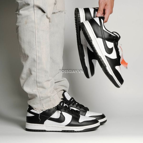  Giày Nike Dunk Low Retro White Black Panda (GS) CW1590-100 