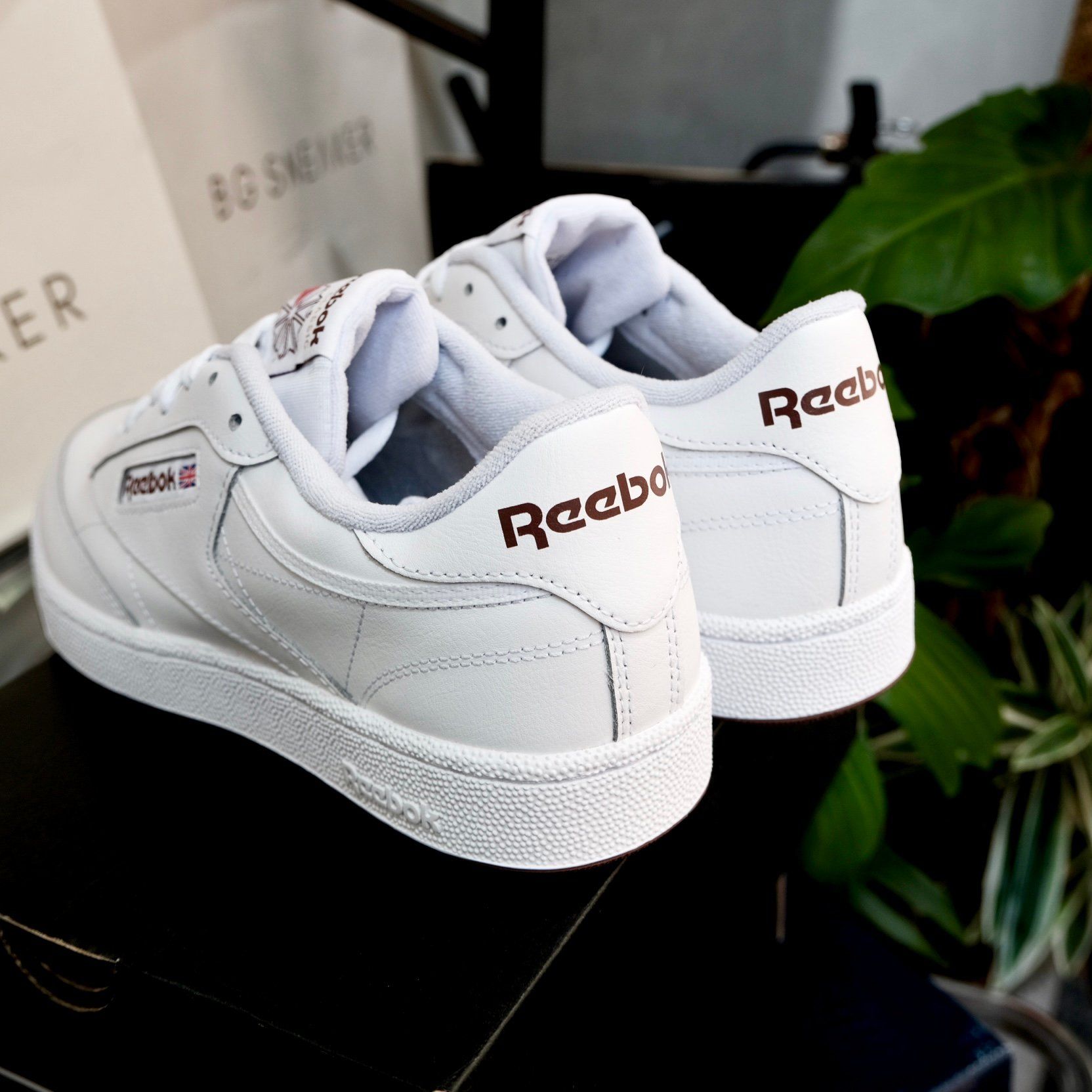  GIÀY Reebok Club C 85 - Cloud White / Trail Brown FZ6012 