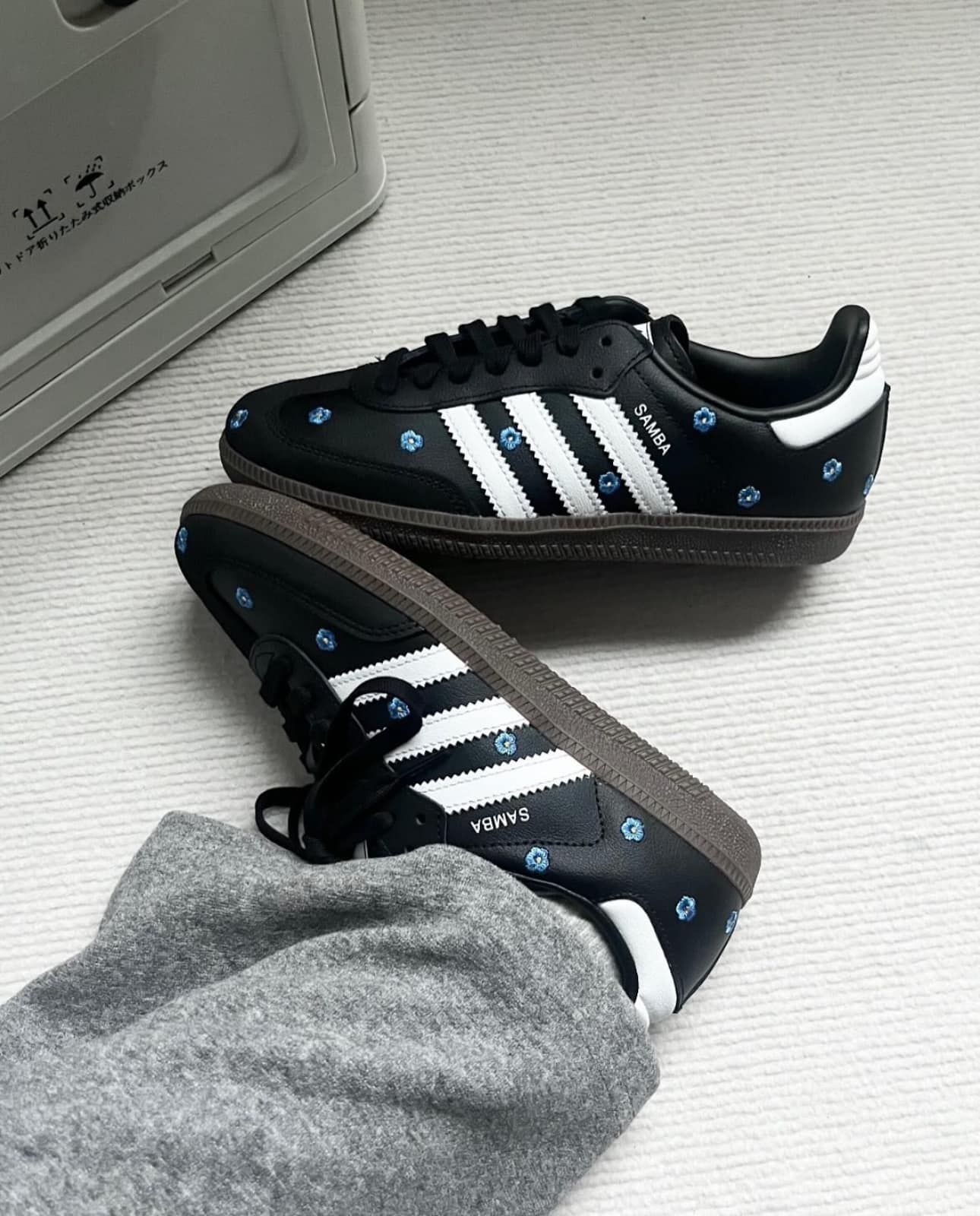  Giày adidas Samba OG Light Blue Floral Core Black IF4397 