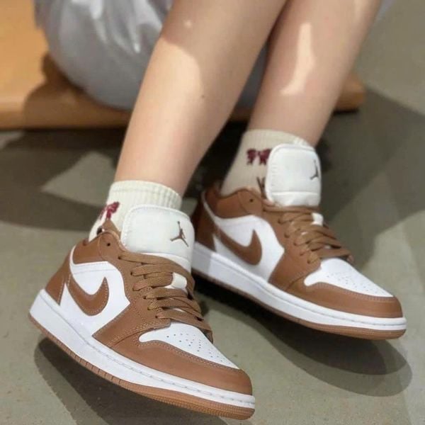  Giày Nike Air Jordan 1 Low Archaeo Brown White DC0774-202 