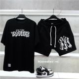  Áo thun New Era NEW YORK YANKEE BLACK WHITE 13789567 