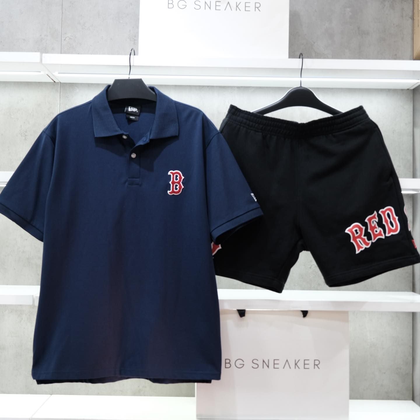  Áo Thun Polo New Era Boston  Navy Red 13554452 