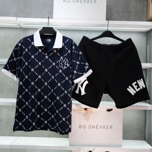  Áo Thun Polo New Era New York Yankees Mono White Navy 13655485 