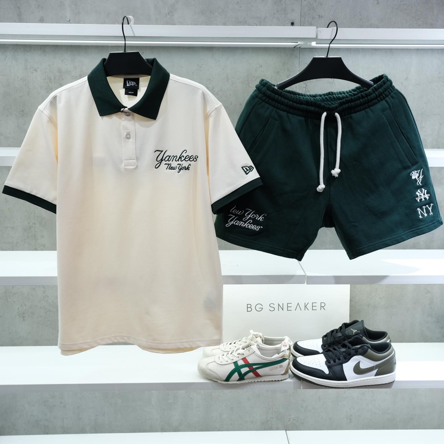  Áo Thun Polo New Era NY Cream Green 15678424 