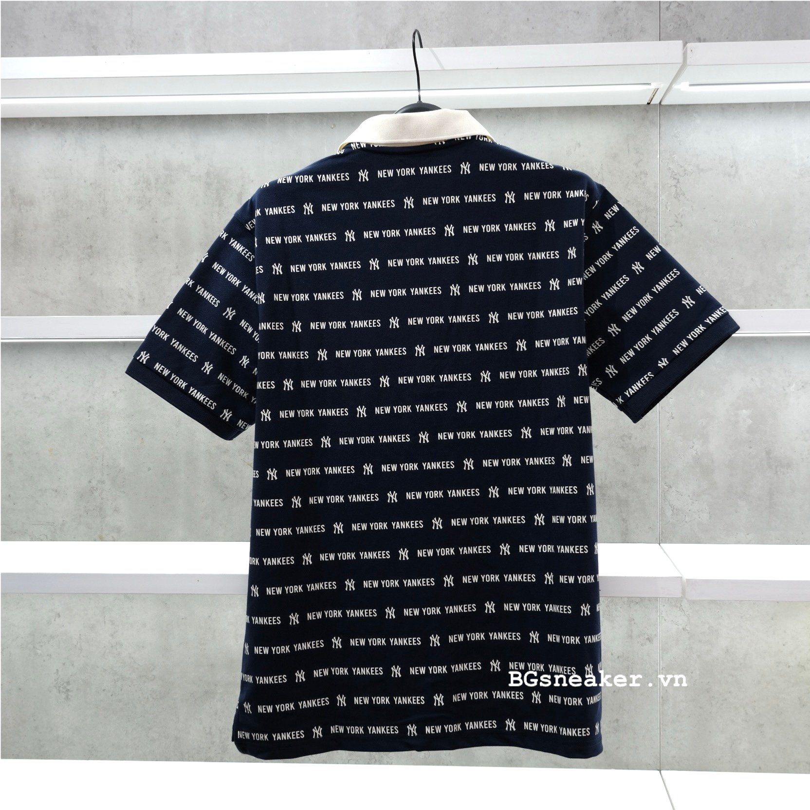  Áo Polo New Era Yankee Monogram Navy Cream Logo 15678422 