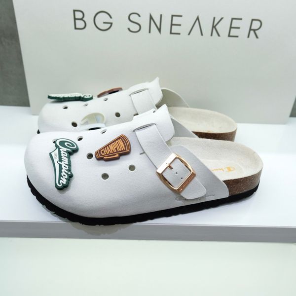  Dép Champion Sandal Birken White Grey U5AFASU19F1 