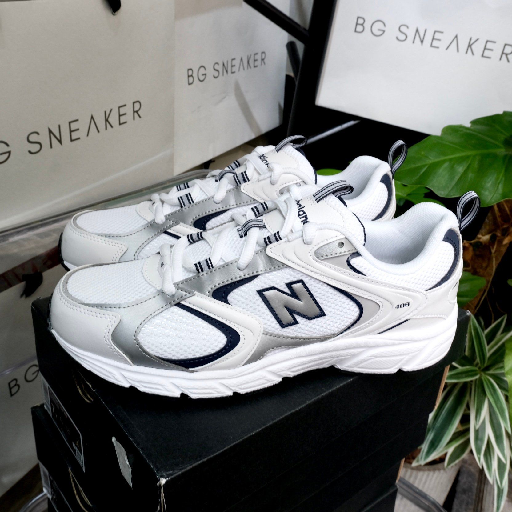  Giày New Balance 408 White Silver ML408A 