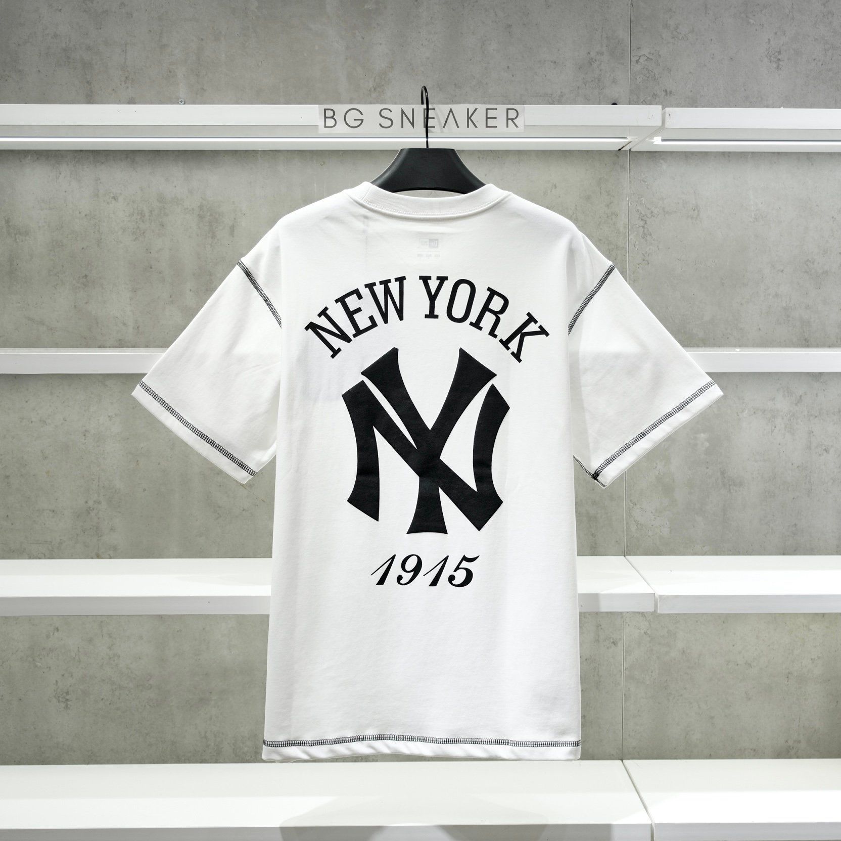  Áo Thun New Era NY White BLack 13334578 