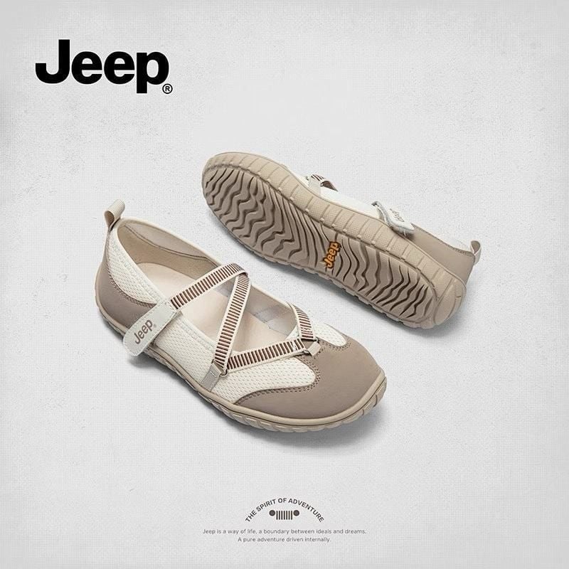  Giày Jeep Outdoor Shoes Women's Low Top Begie Grey P651W13111 