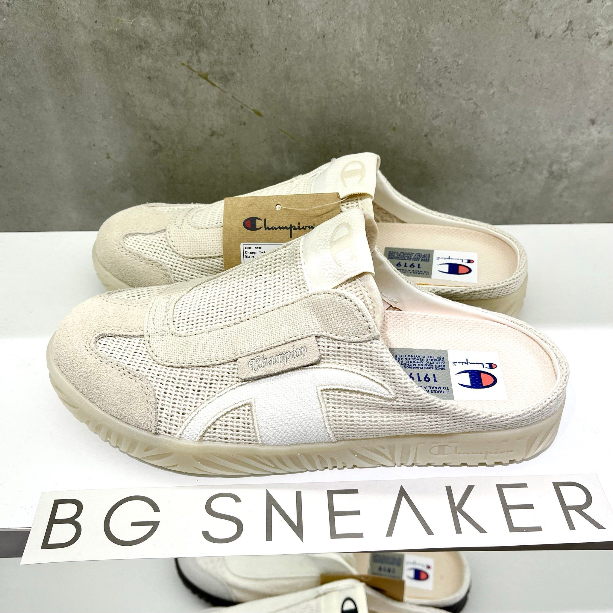  GIÀY Champion Champ T-Trainer Mule Cream White  U5BFASW01F3 