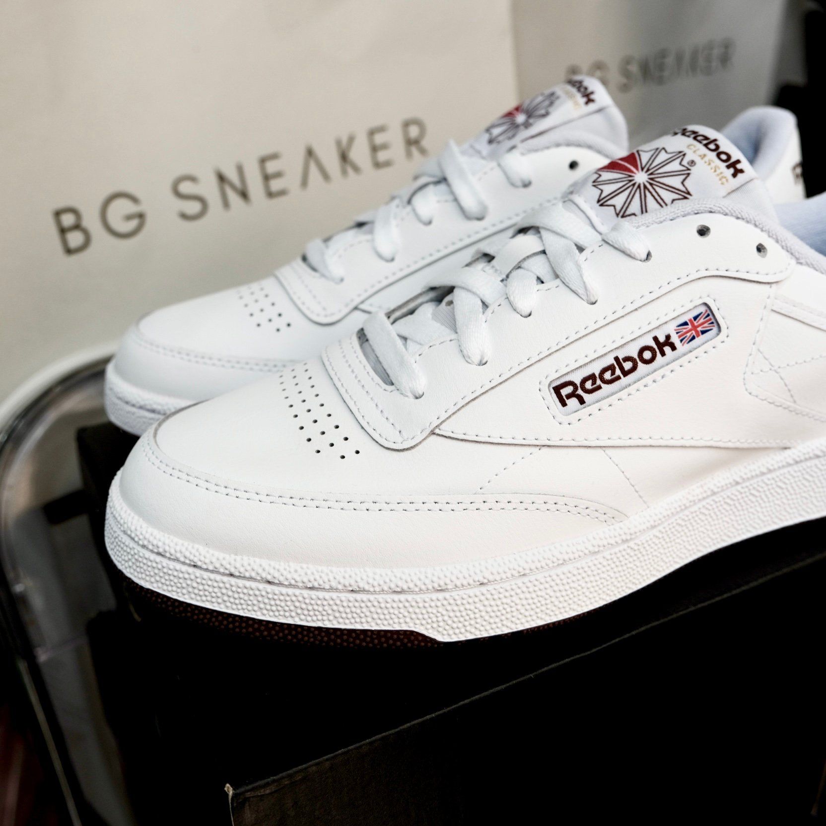  GIÀY Reebok Club C 85 - Cloud White / Trail Brown FZ6012 