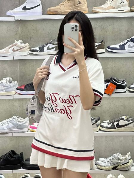  Áo Thun Jersey Polo New Era White Red 18399689 