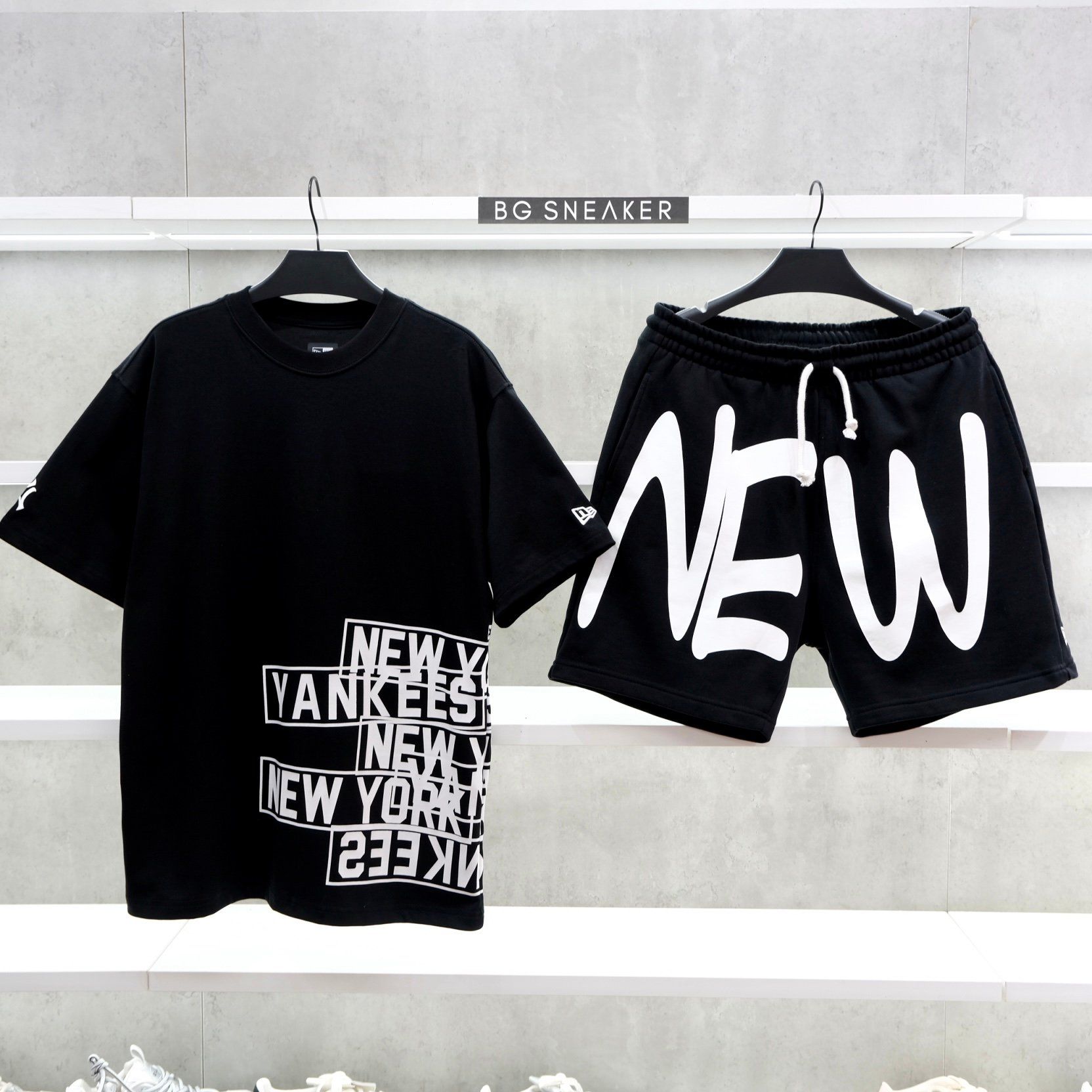  Áo Thun New Era Yankees Black White  12558456 