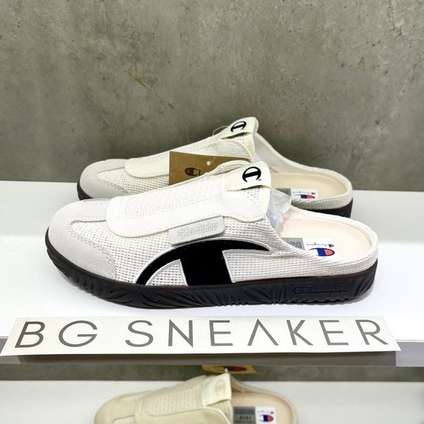  GIÀY Champion Champ T-Trainer Mule White Black  U5BFASW01U3 
