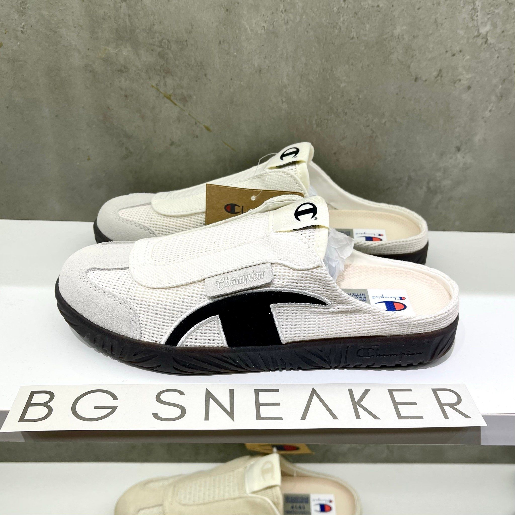  GIÀY Champion Champ T-Trainer Mule White Black  U5BFASW01U3 