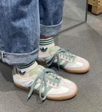  Giày ADIDAS SAMBA OG  Cloud White Green  [ ID0492 ] 