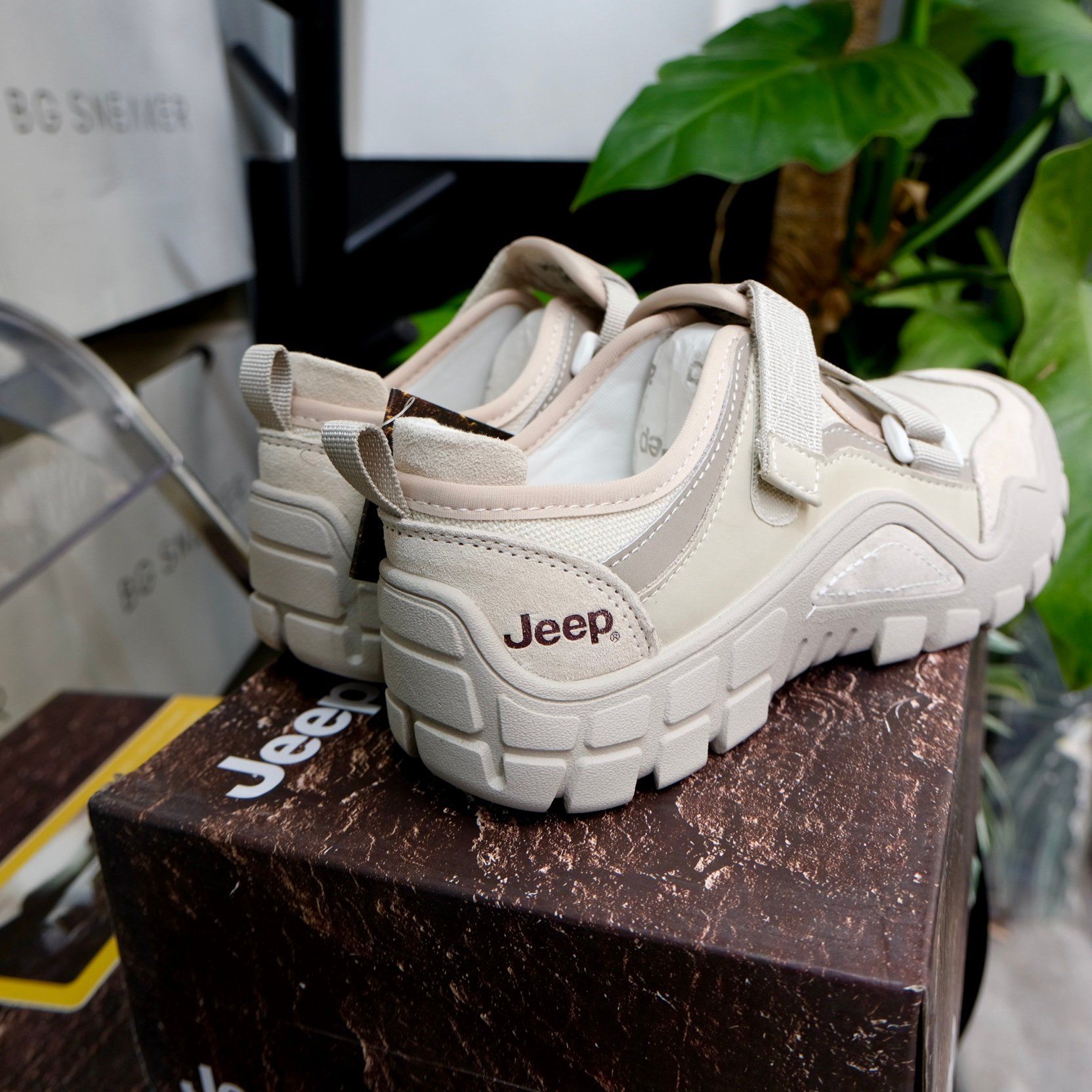  Giày Jeep Mary Jane Velcrot Grey [ PD241WAS873 ] 