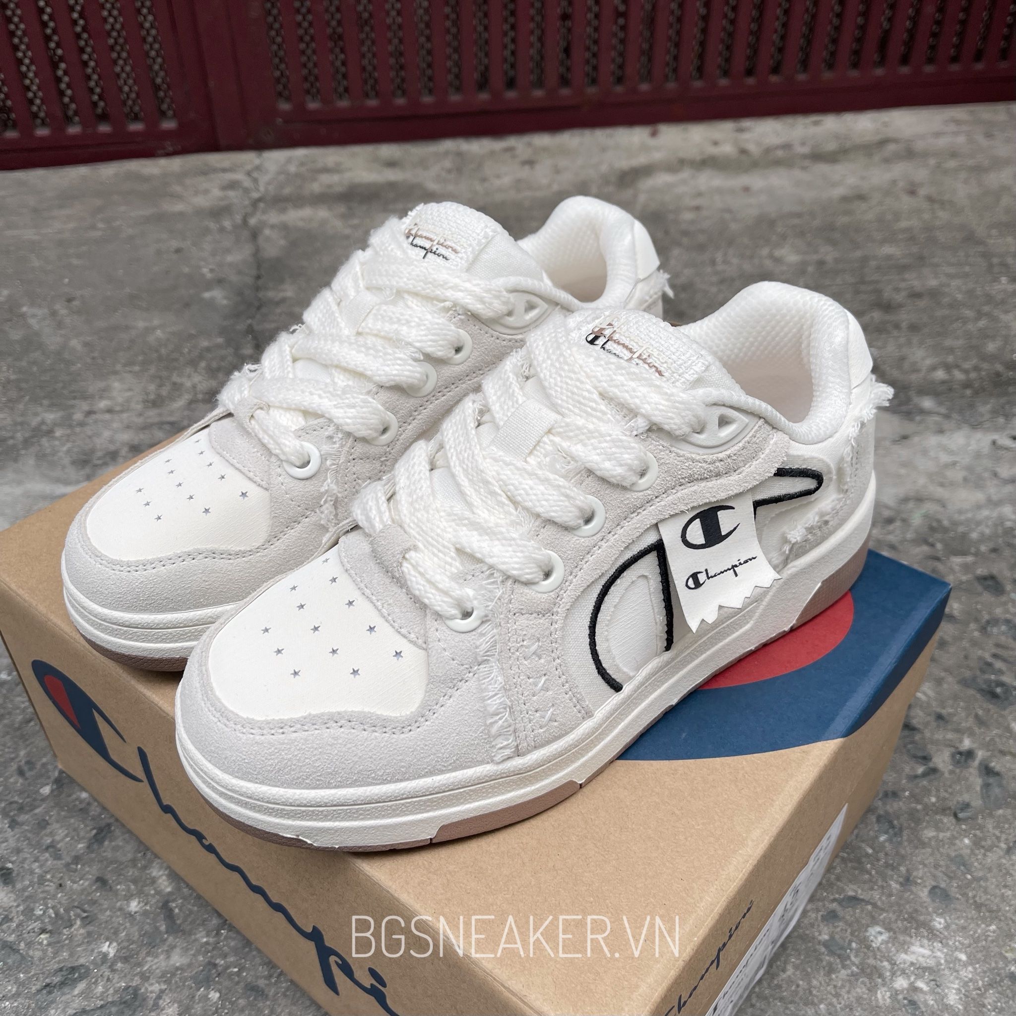  Giày Champion Low-Top Skateboard Shoes Unisex Milk White U5AFCTU28A1 