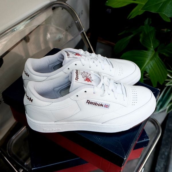  GIÀY Reebok Club C 85 - Cloud White / Trail Brown FZ6012 