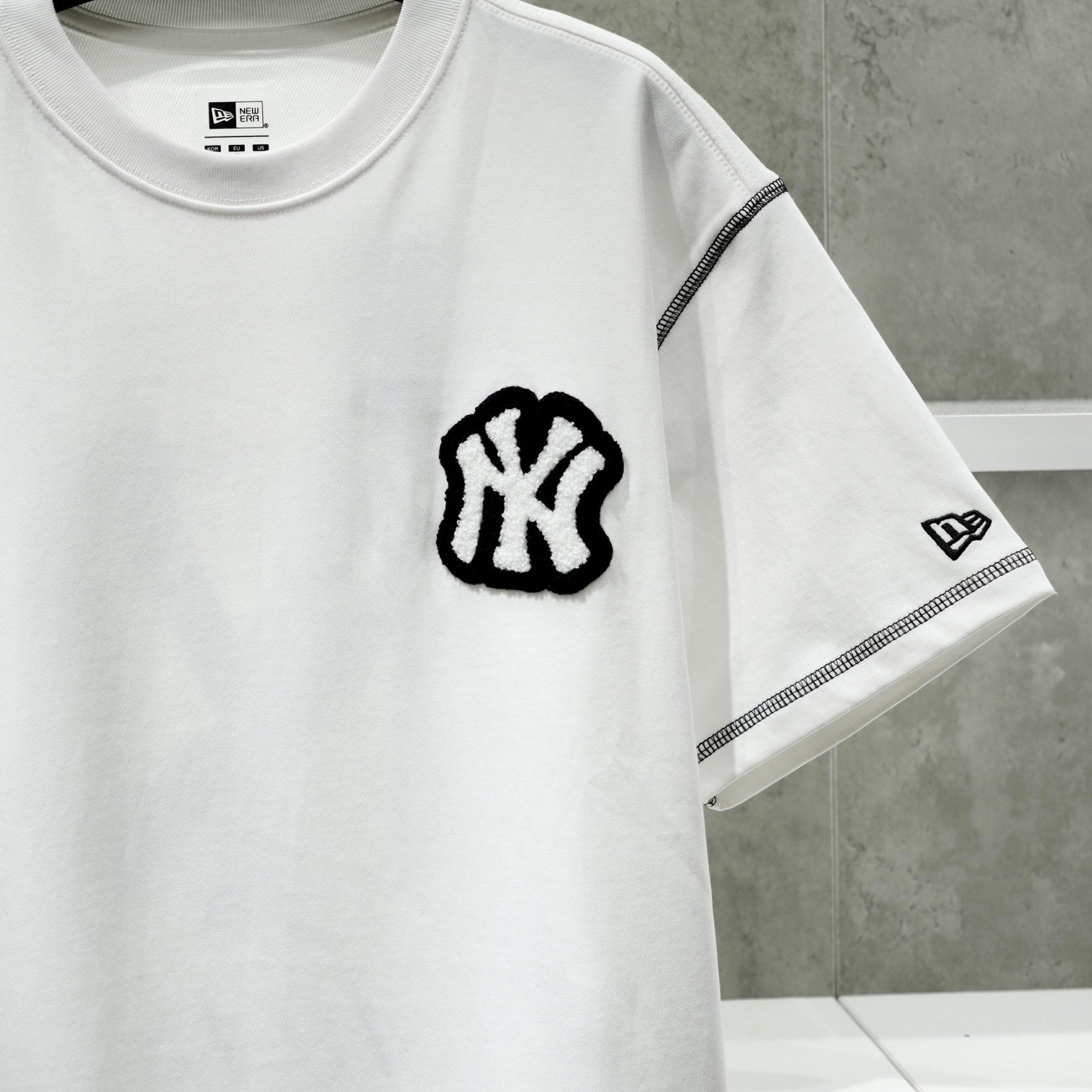  Áo Thun New Era NY White BLack 13334578 