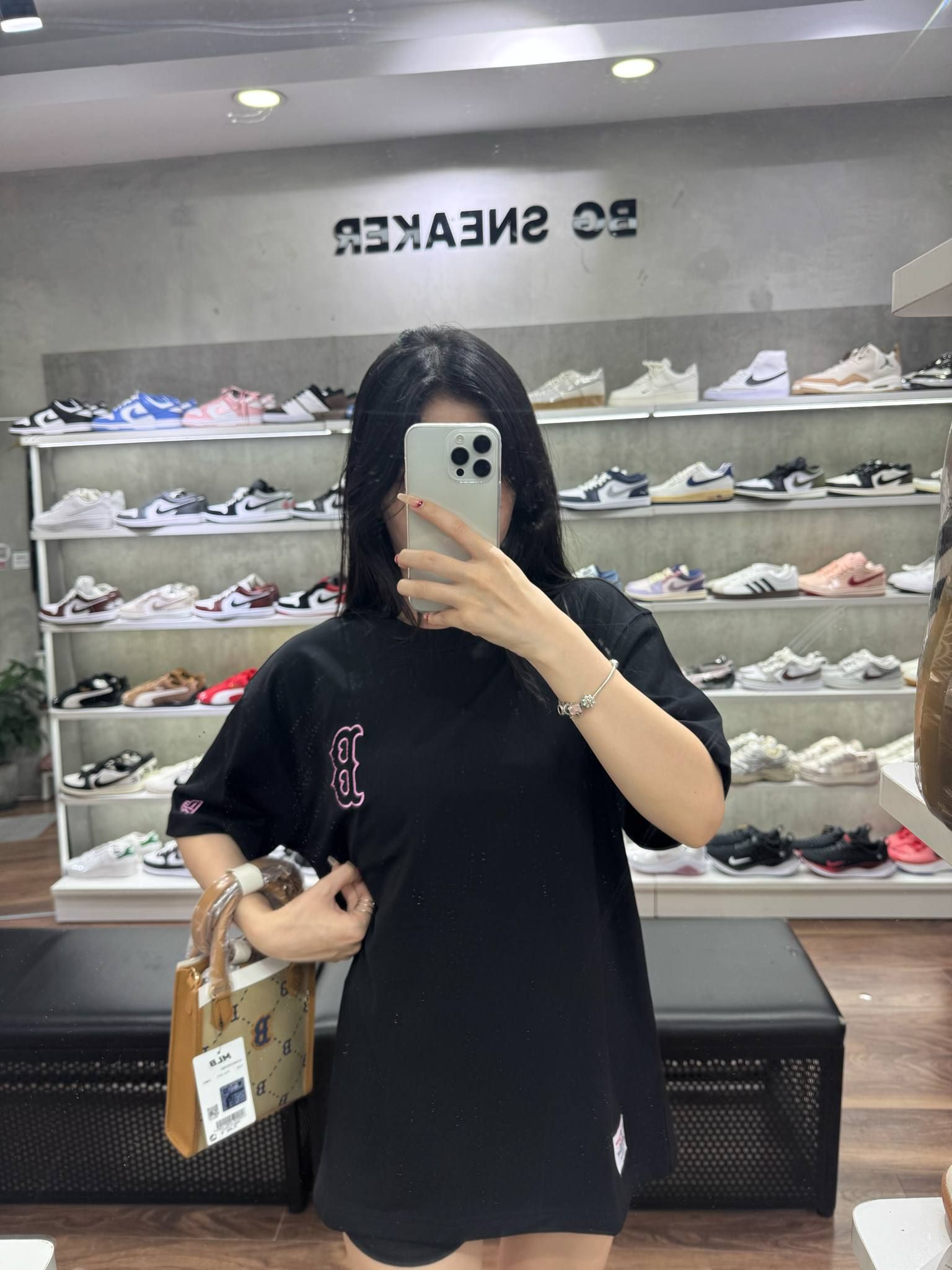  Áo Thun New Era Boston Black Pink 13225494 
