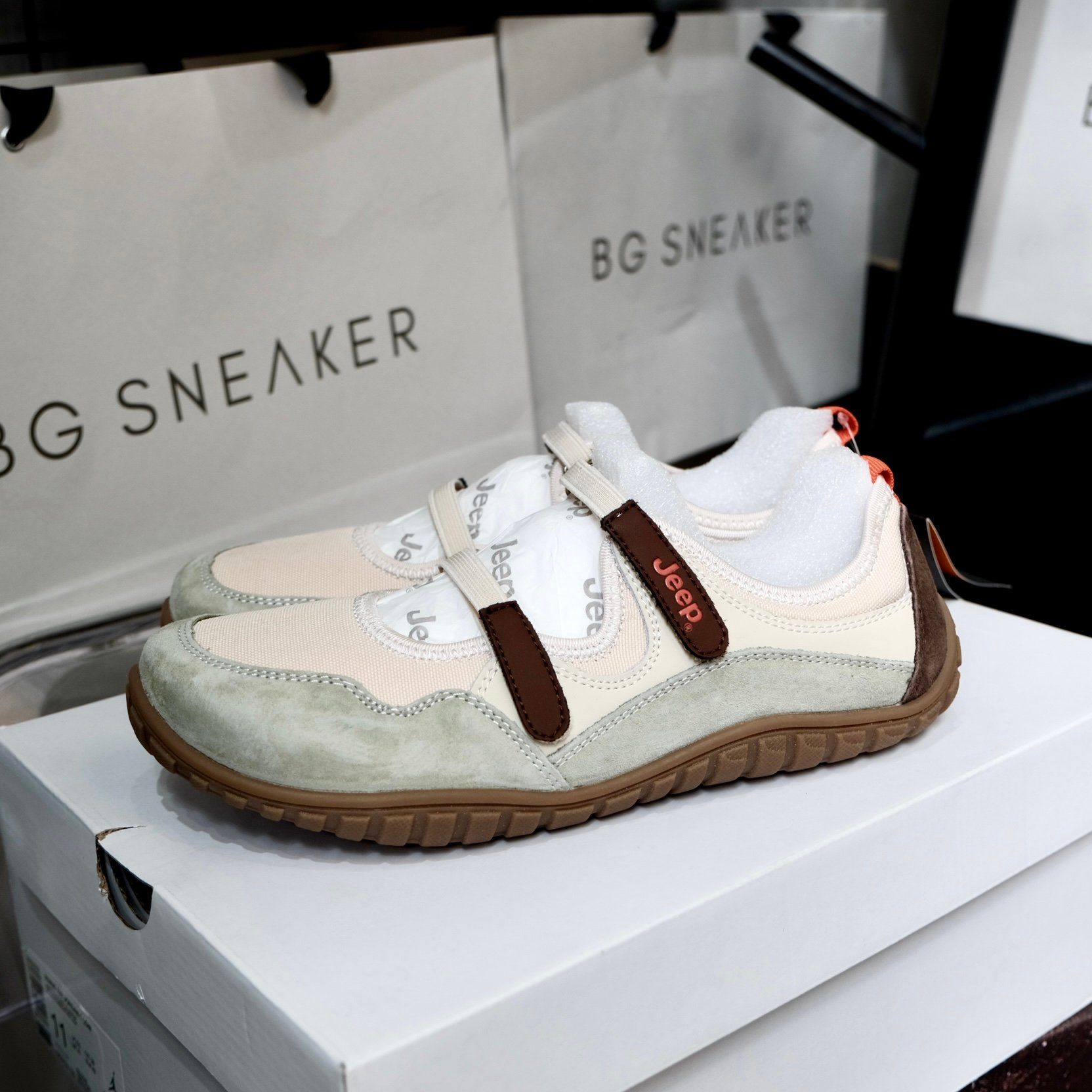  Giày Jeep Outdoor Shoes Women's Low Top ''Cream Light Green'' [ P651W13112 ] 