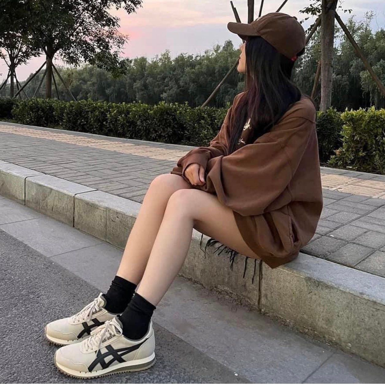  Giày Onitsuka Tiger Dualio Cream Grey Green  1183A856-201 